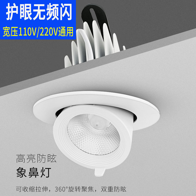 象鼻灯嵌入可调角猫眼灯客厅射灯