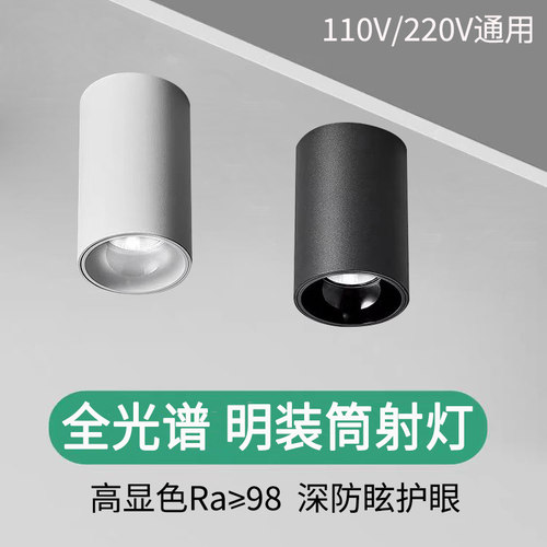 宽压110v220v明装射灯店铺商用