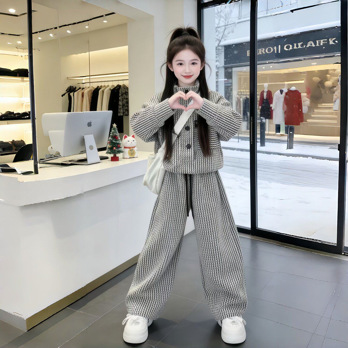 女童洋气春装两件套2026
