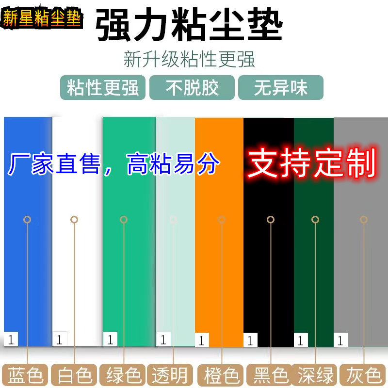 粘尘垫24*36可撕式鞋底沾尘除尘贴风淋室无尘车间6090专用防尘