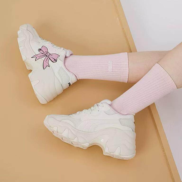 【老爹鞋】PUMA彪马女蝴蝶结厚底增高休闲鞋PULSAR WEDGE387090