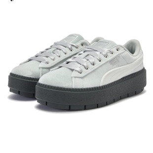 休闲鞋 复古天鹅绒增高松糕鞋 女PUMA彪马PLATFORM406752 厚底鞋