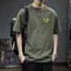 户外运动军迷T恤圆领半袖 夏季 宽松军绿色大码 t恤男士 休闲短袖