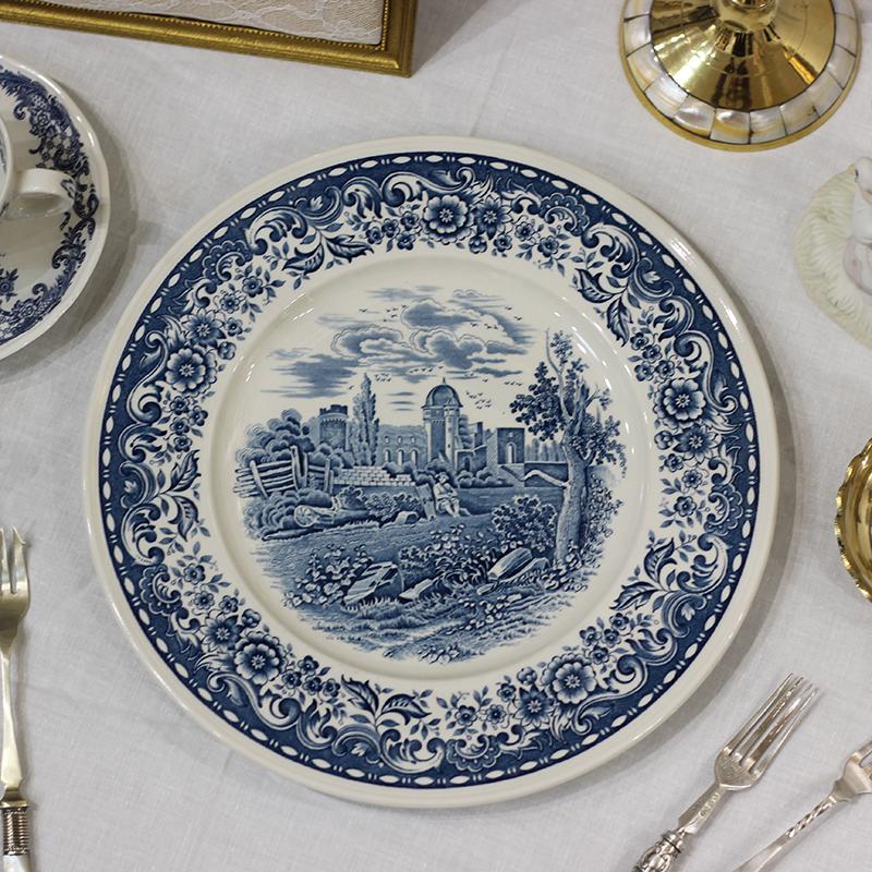 德国唯宝青花盘子牛排盘餐盘装饰