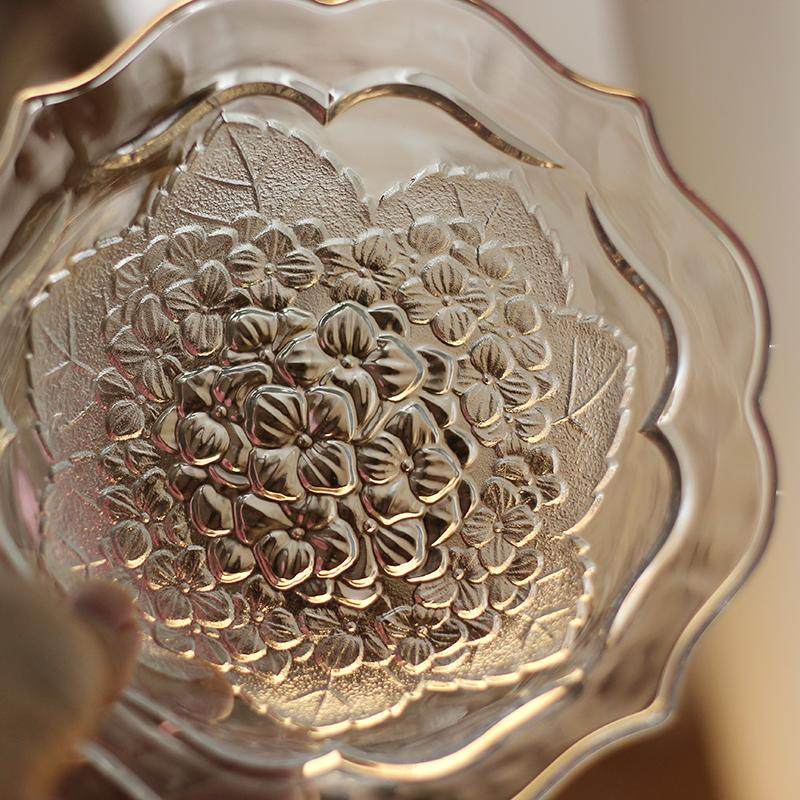 全新日本NARUMI鸣海绣球花浮雕水晶玻璃果盘水果盘沙拉碗礼物葵口,餐饮具,果盆/果盘/果篮,淘宝优惠券,粉丝福利购,淘宝优惠卷