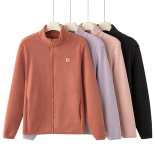 猫有范新款 男女云感绒外套奥粒绒立领抓绒衣女摇粒绒保暖外套2069