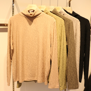 庄泰内衣女打底衫提花美学时尚高领长袖保暖秋衣内搭加厚内衣7908