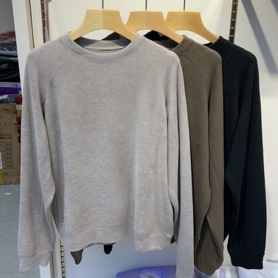 庄泰7325羊绒蛋白女士卫衣春秋款宽松休闲百搭长袖上衣打底衫T恤