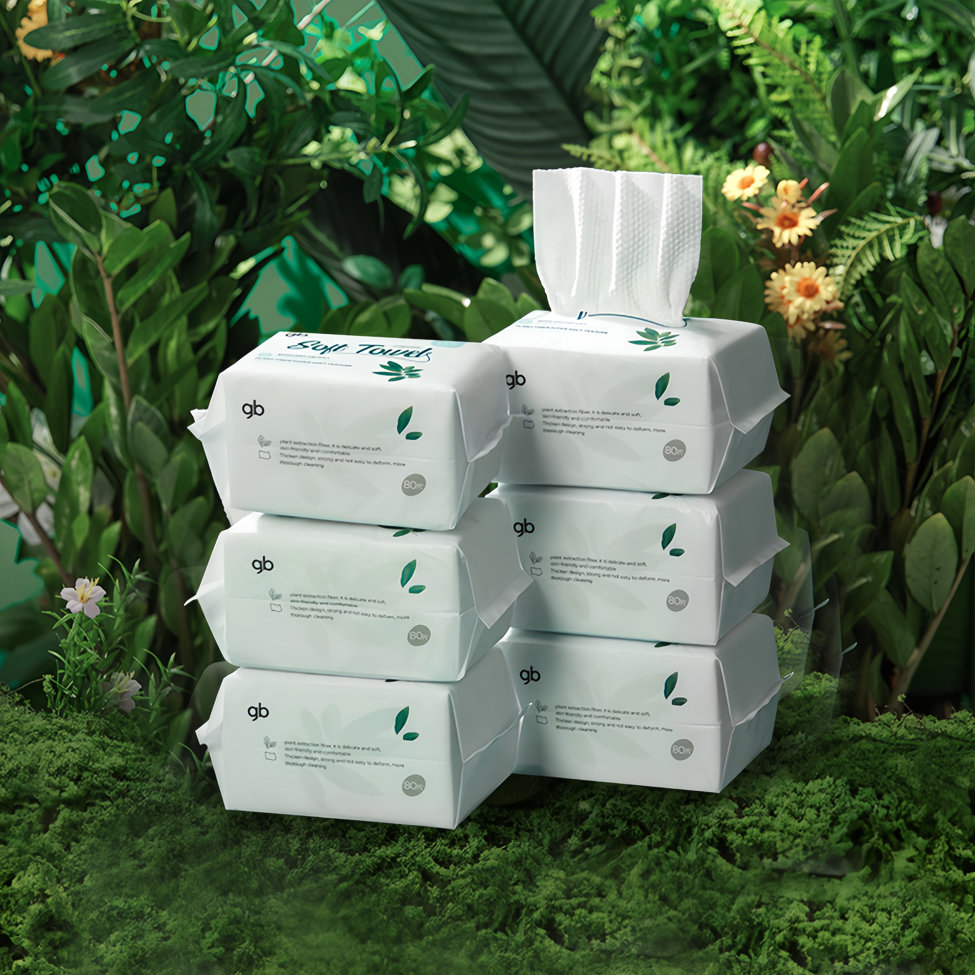 好孩子大白绵柔巾婴幼儿干湿两用