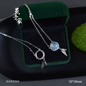 宝石坠托坠子8 燕子家925纯银项链托带链吊坠空托10 10时尚 8配件