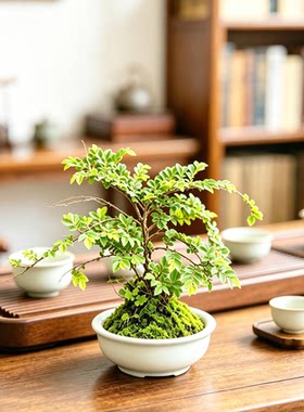 日本进口锦绣八房金芽榆金边小型