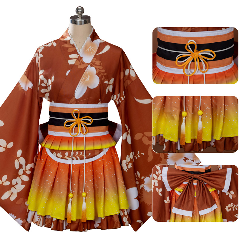 lovelive活动卡sr夏祭浴衣觉醒海未真姬和服cos极乐净土宅舞衣服