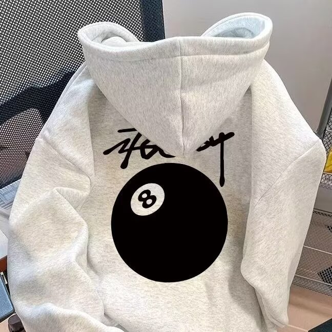 重磅华棉连帽卫衣男秋冬内搭加绒加厚打底衫日系简约潮牌上衣外套