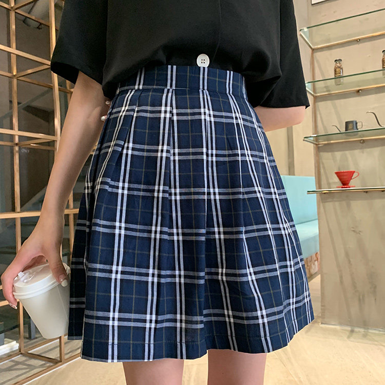 夏季韩国新款潮流搭配简约修身显瘦高腰a字格子短裙女夏半身裙女在类目 女装/女士精品, 半身裙中 - 来自Buy2taobao.com提供专业的淘宝代购服务