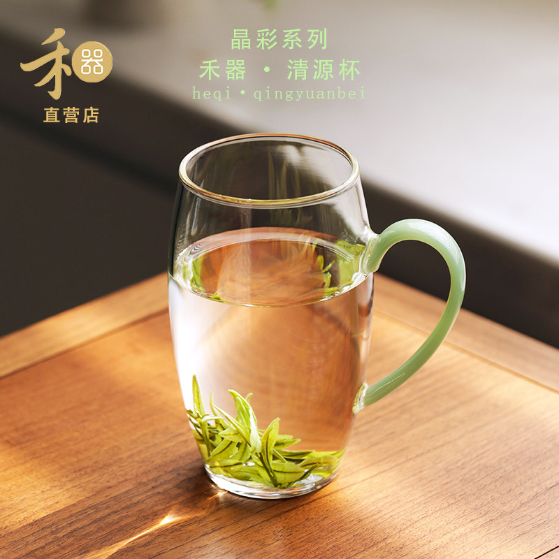 禾器耐热玻璃高硼硅中式泡茶杯图片