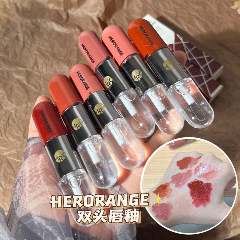 HERORANGE凝雾漫唇哑光双头口红