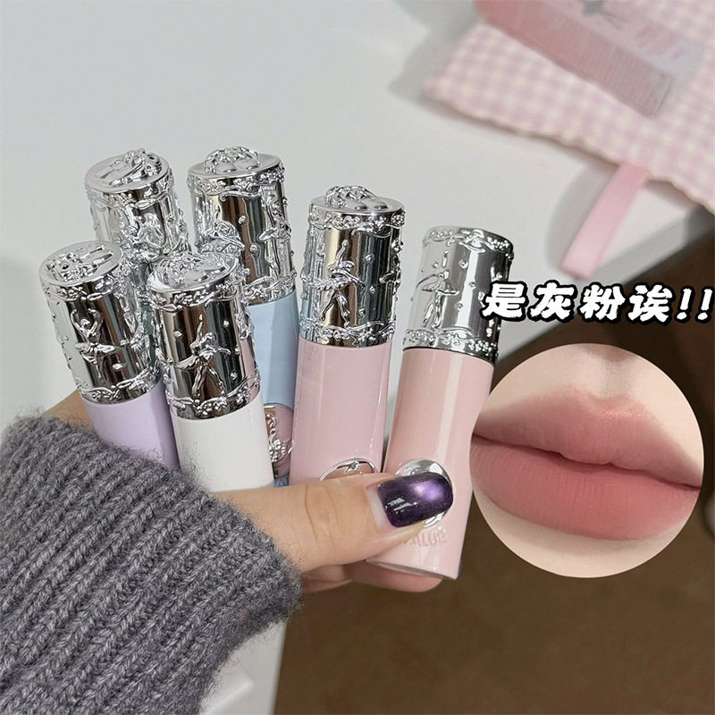 天鹅邂逅雾面丝绒唇泥淡颜灰粉系