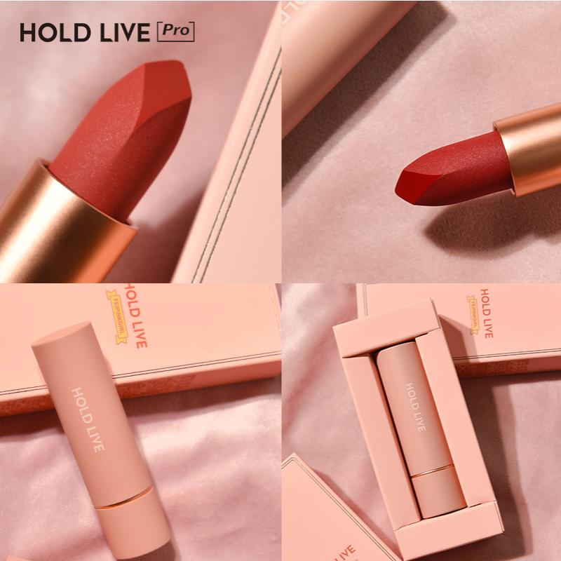 HOLDLIVE粉绒雾色唇膏网红INS