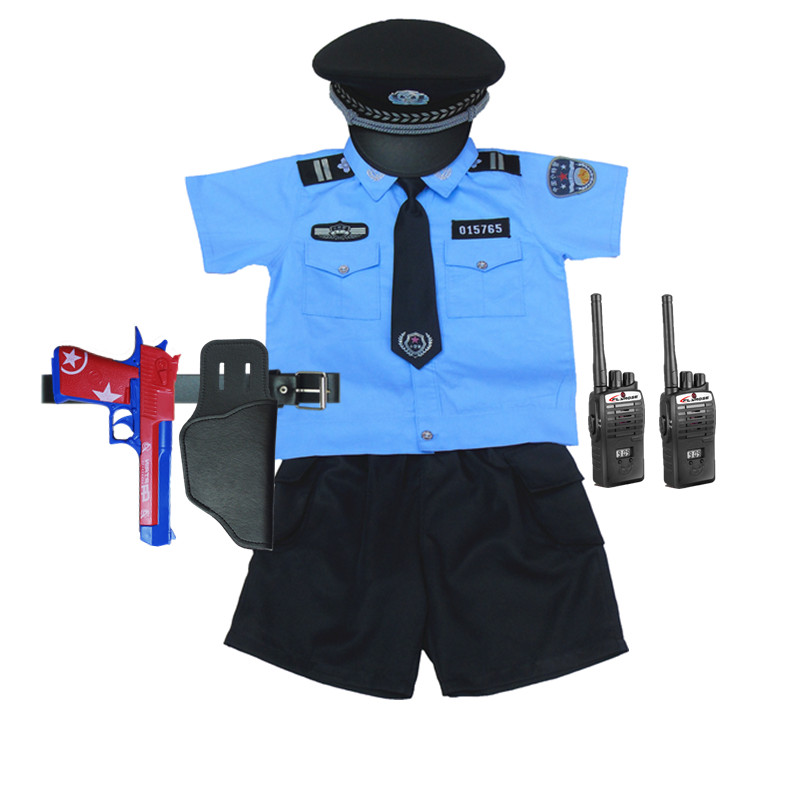 儿童警装全套男孩女小演出服