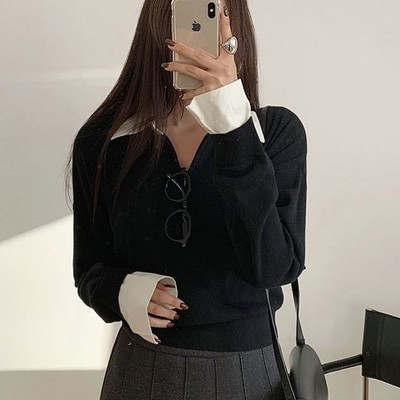 包邮 首尔印象韩代 25秋冬新款themood26733 针织衫