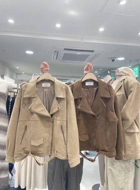 直邮 首尔印象韩代 25fw CELLONA 复古拉链裘皮绒夹克短外套女