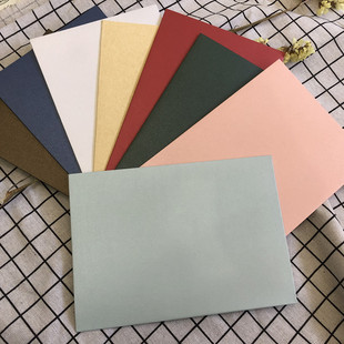 13*10cm彩色珠光小爱心扣邀请会员卡/卡套信封烫金可定制对折卡片