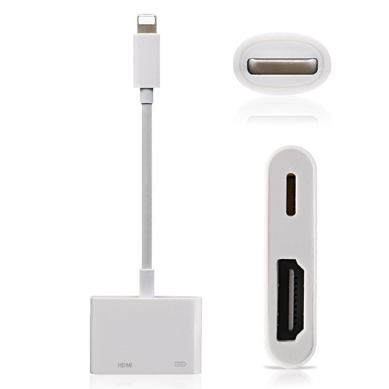 适用iPad iPhone Lightning转HDMI同屏线苹果闪电数字影音转换器