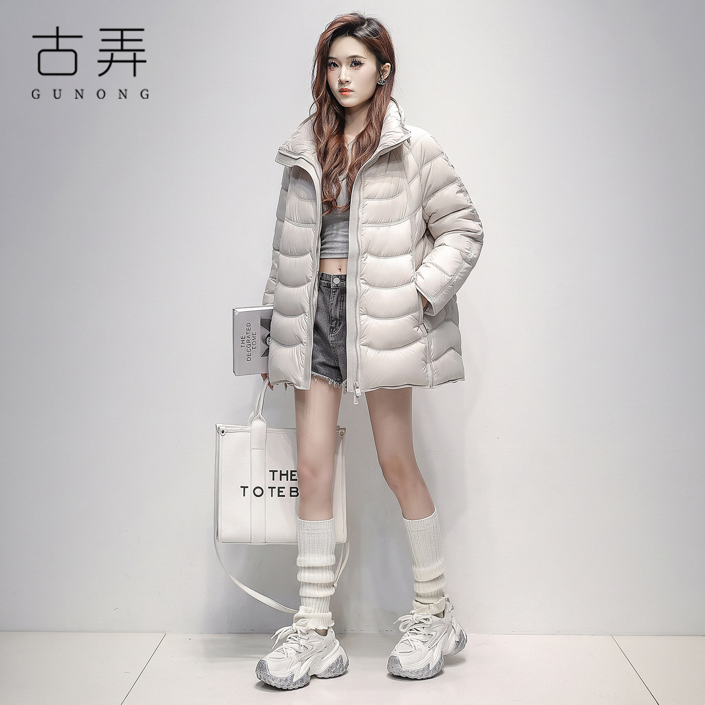 95%白鸭绒羽绒服女中长款2026冬季新款韩系A字型宽松小个子厚外套