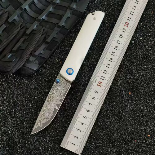 牛骨大马士革钢折刀VG10折叠刀高硬度锋利便携小刀水果刀户外刀具