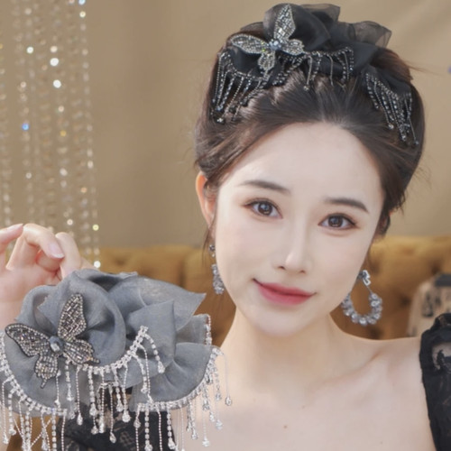 2025新款百搭超仙复古港风AB面配饰纯手工日韩抓夹鲨鱼夹发夹饰品