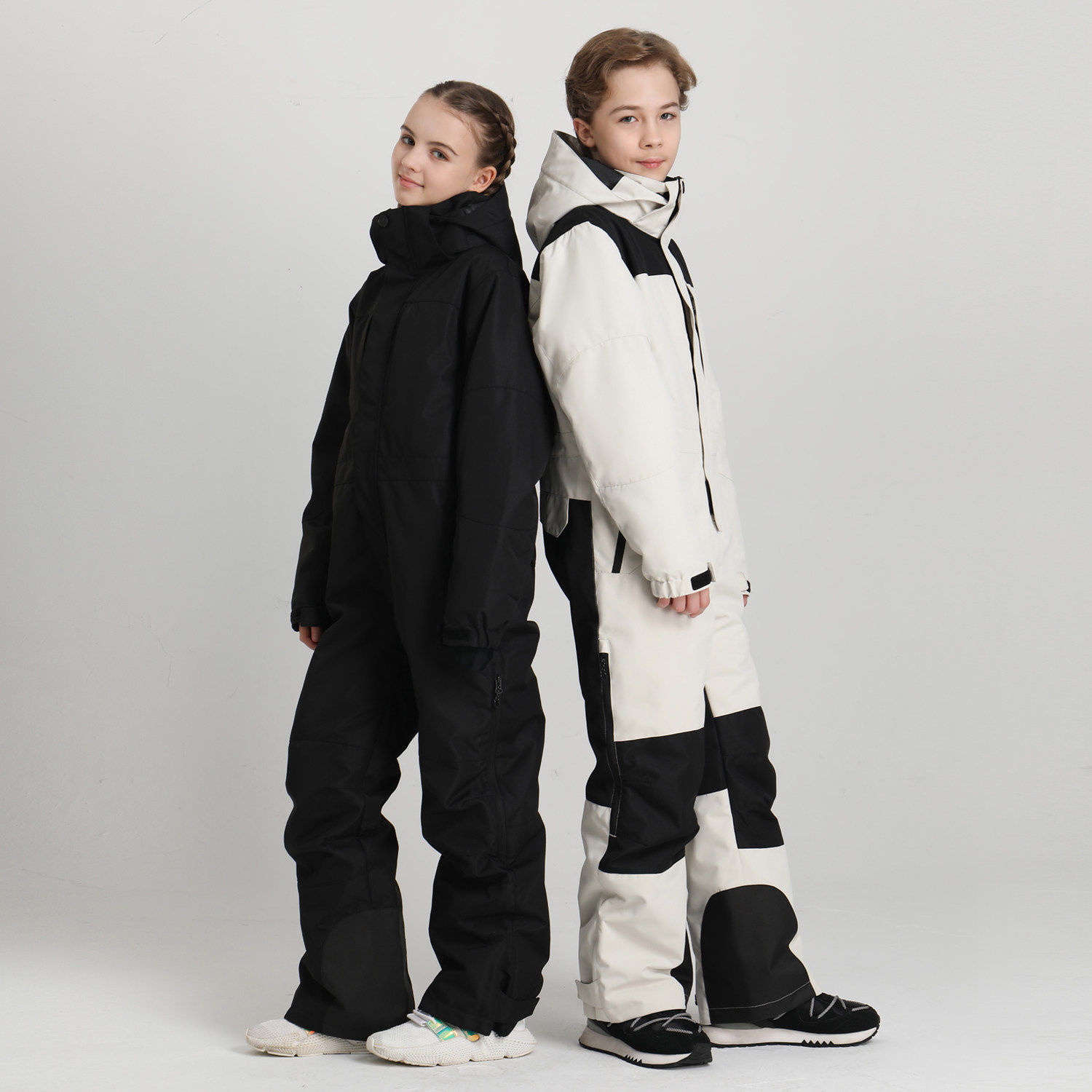 GSOUSNOW儿童连体滑雪服套装专业防水防风保暖男女童单板滑雪衣裤