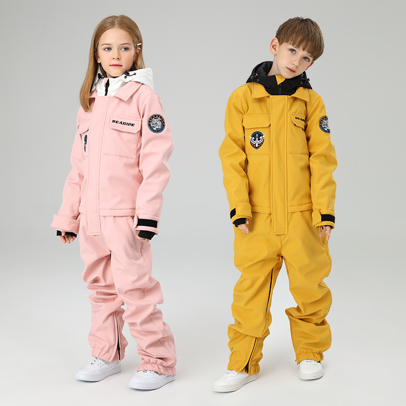 专业儿童滑雪服雪怡派连体防风