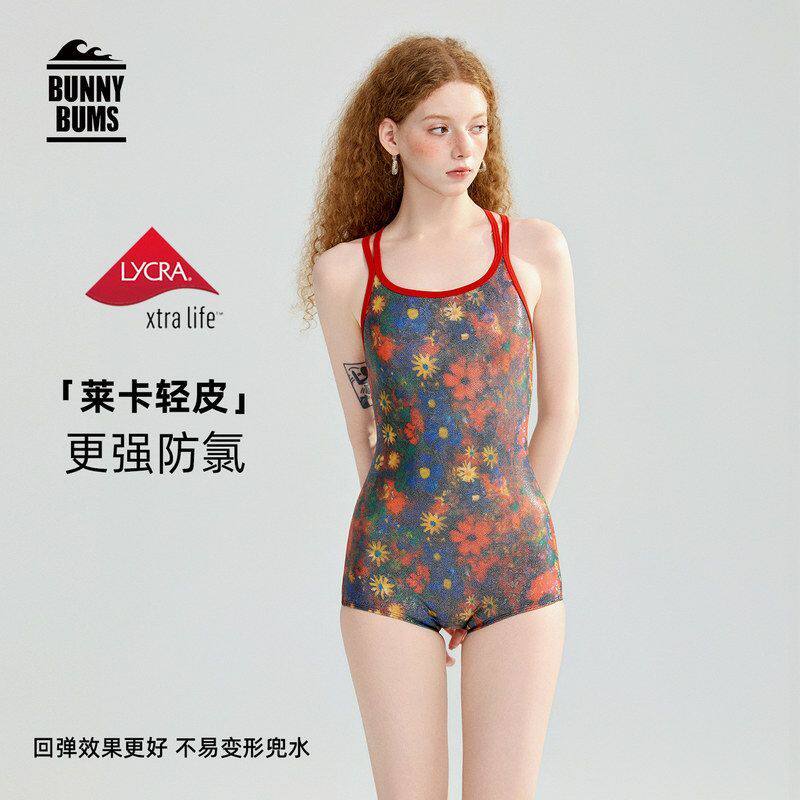 2026新款泳衣女款连体竞速三角炽花影游泳馆专业训练高级感泡温泉