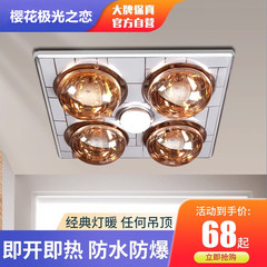 传统浴霸灯暖排气扇照明一体灯卫生间老式吊顶灯泡壁挂式取暖灯