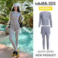 Women's diving suit, two-piece sun protection, long-sleeved and long-pants swimsuit, quick-drying slimming, snorkeling, rafting, jellyfish suit, surfing suit, swimsuit thumbnail 4