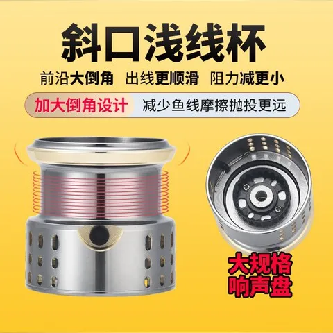微物高尔夫渔轮浅线杯路亚马口轮小全金属旋入式科迈龙摇臂纺车轮