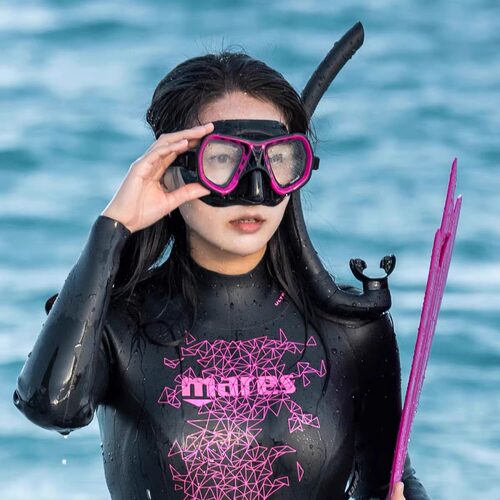 Mares SPYDER自由潜水面镜低容积MASK专业考星小容积男女潜水面罩