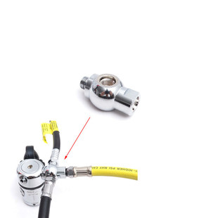Scubapro 潜水调节器一级头低压四通1出3转接头Adaptor兼容Atoimc
