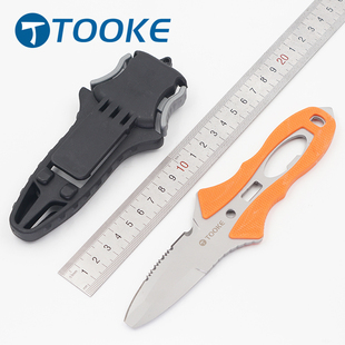 水域救援刀户外割绳器钛合金潜水刀消防渔猎多功能水下救生工具