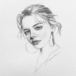 A827人物头像素描手绘临摹素材人物画像肖像美术课绘画参考图片