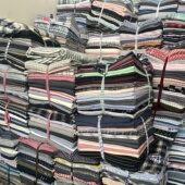 论斤全棉100大块零头布头格子条纹衬衫 清仓 服饰diy手工布料特价