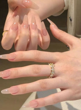 嬛嬛同款手工穿戴甲X1气质轻奢渐变设计显白手指中短可拆卸纯欲