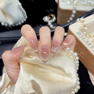 裸色带钻精美穿戴甲可拆卸甲片 拾光