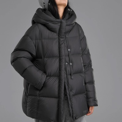 欧货泡芙羽绒服中长款加厚外套女