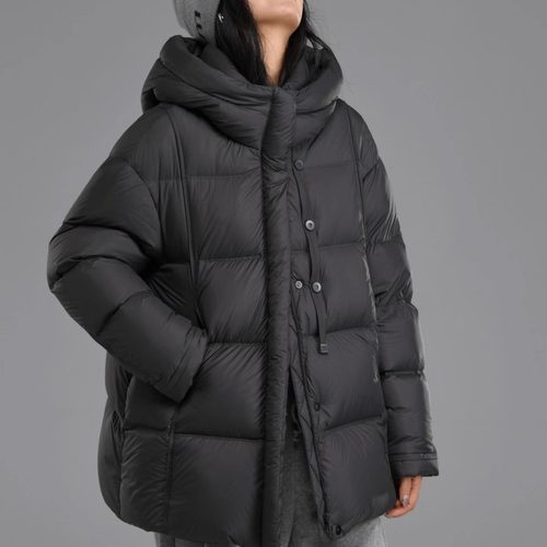 欧货泡芙羽绒服中长款加厚外套女