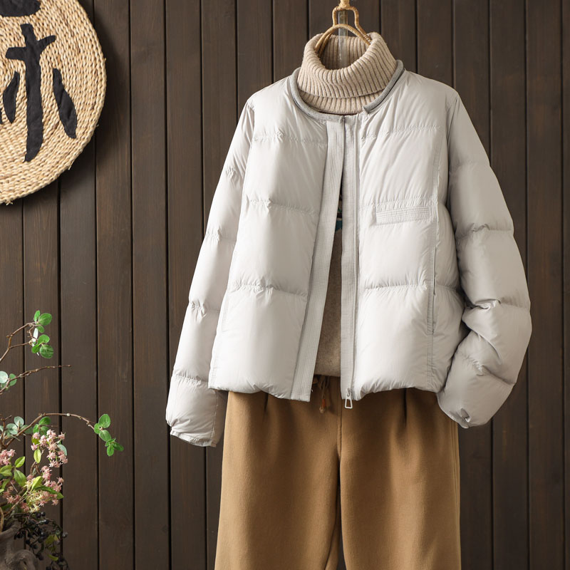 90白鸭绒休闲宽松羽绒服保暖外套