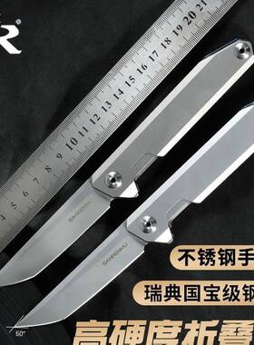三刃木1161 1162钢柄.户外随身折叠刀高硬度水果刀小折刀外销款
