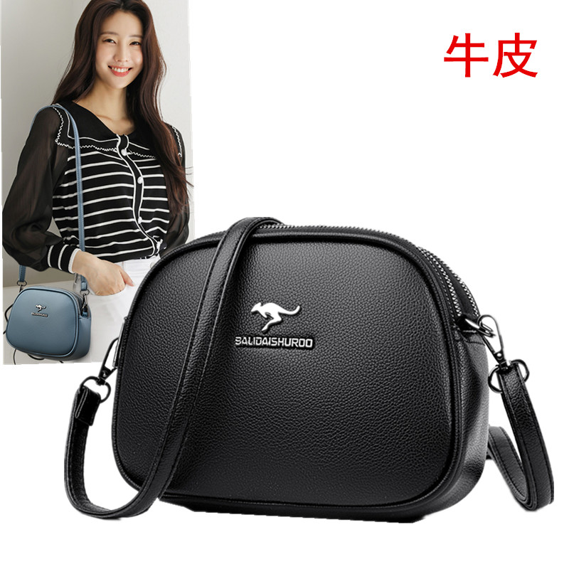 真皮牛皮时尚休闲女士小包包2025新款单肩斜挎包中年女包妈妈包包