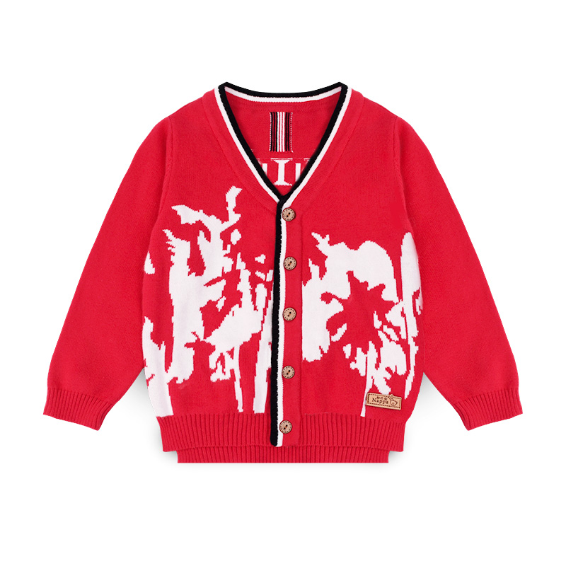 儿童针织开衫毛衣纯棉外套