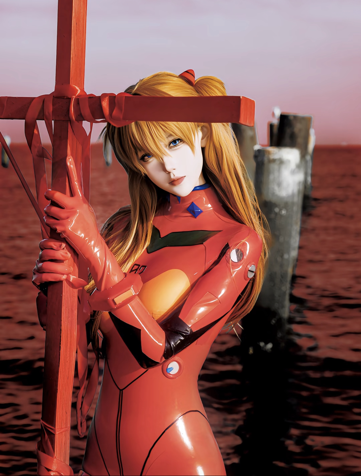 新世纪明日香儿童EVA同款连体服cosplay动漫战斗扮演动漫大码女装